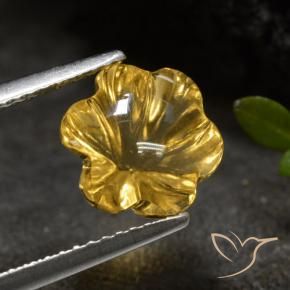 9,17 ctw natürlicher Gold-Orange Citrin, Blumen-Schliff, Transparent