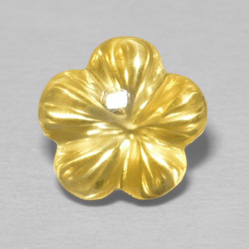 2.46ct Natürlicher Golden Citrin, Blumen-Schliff, Transparent