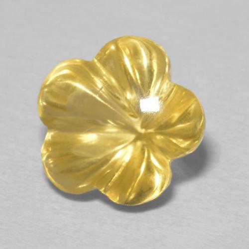 9,17 ctw natürlicher Golden Citrin, Blumen-Schliff, Transparent