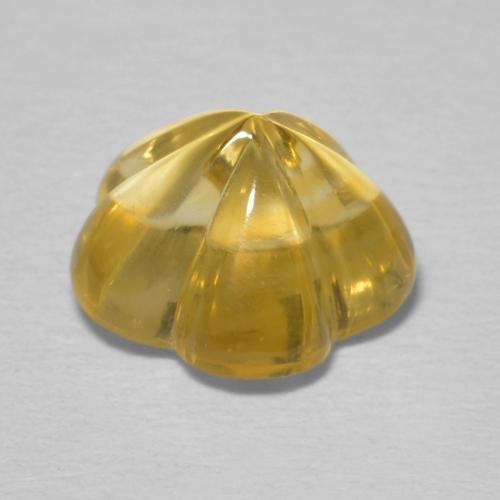 9,17 ctw natürlicher Golden Citrin, Blumen-Schliff, Transparent