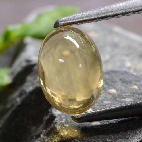 1,02 ctw natürlicher gelber Citrin, Oval Schliff, Transparent