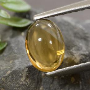 0,95 ctw natürlicher gelber Citrin, Oval Schliff, Transparent