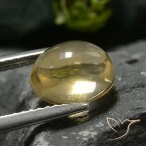 9,17 ctw natürlicher Erdiges Gelb Citrin, Oval, Transparent