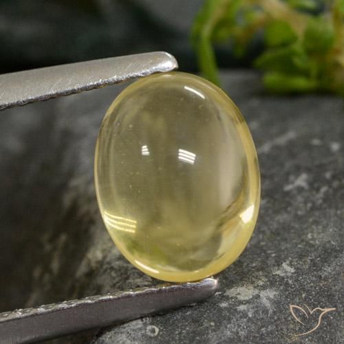 1.61ct Natürlicher hellgelb Citrin, Oval, Transparent
