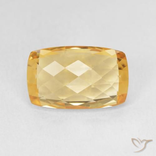 4.05ct Natürlicher Hellorange-Gold Citrin, Kissen, VVS