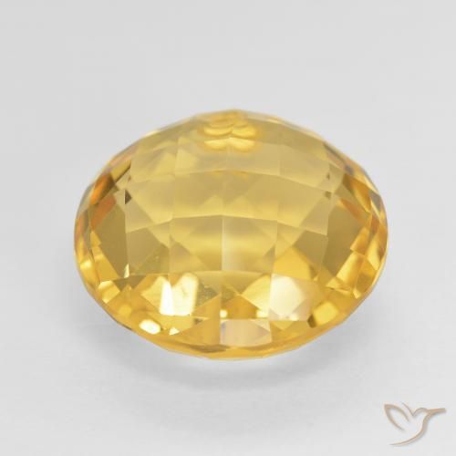 9,17 ctw natürlicher Mittleres Gold Citrin, Runden, VVS