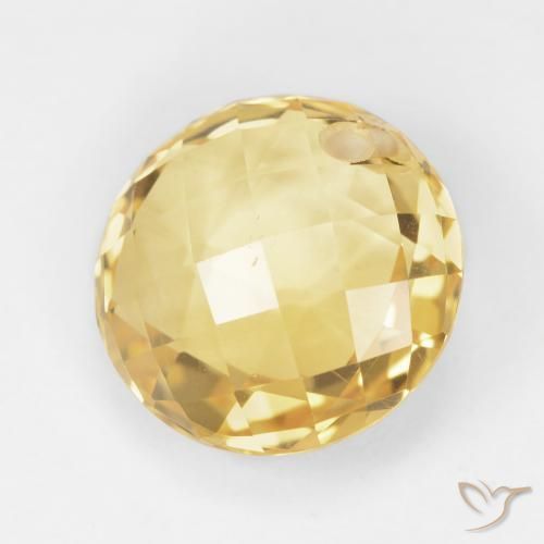9,17 ctw natürlicher Mittleres Gold Citrin, Runden, VVS-VS