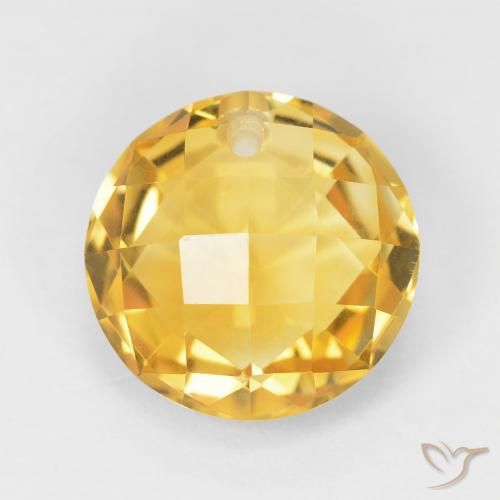 4.40ct Natürlicher Medium Light Orange-Gold Citrin, Runden, VVS