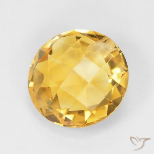 9,17 ctw natürlicher Medium Light Orange-Gold Citrin, Runden, VVS
