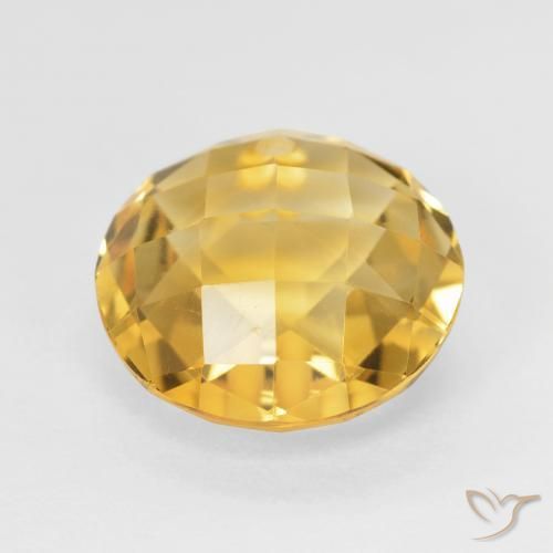 9,17 ctw natürlicher Medium Light Orange-Gold Citrin, Runden, VVS