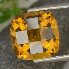3,62 ctw natürlicher goldener Citrin, Kissenschliff, VVS-VS