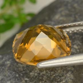 3,62 ctw natürlicher goldener Citrin, Kissenschliff, VVS-VS