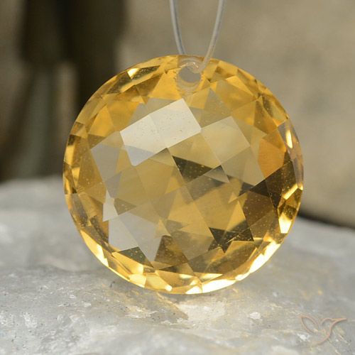 7.88ct Natürlicher Dunkelgolden Citrin, Runden, VVS