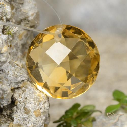 4.79ct Natürlicher gold-orange Citrin, Runden, VVS