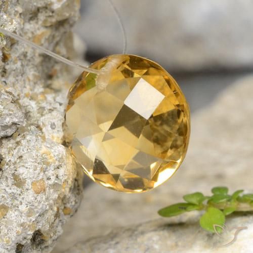 9,17 ctw natürlicher gold-orange Citrin, Runden, VVS