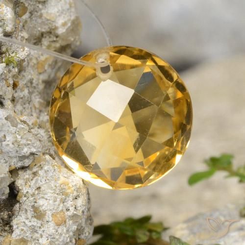 9,17 ctw natürlicher gold-orange Citrin, Runden, VVS