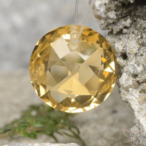 4.34ct Natürlicher gold-orange Citrin, Runden, VVS