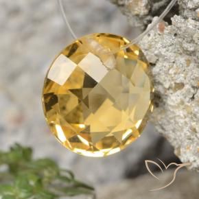 9,17 ctw natürlicher gold-orange Citrin, Runden, VVS