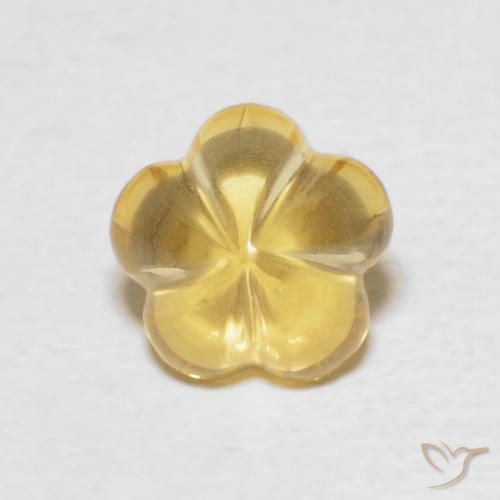 2.31ct Natürlicher Honiggelb Citrin, Blumen-Schliff, Transparent