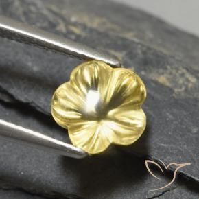 9,17 ctw natürlicher Toskana Gelb Citrin, Blumen-Schliff, Transparent