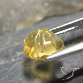 9,17 ctw natürlicher Helles Gold-Gelb Citrin, Blumen-Schliff, Transparent