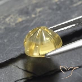 9,17 ctw natürlicher Helles Gold-Gelb Citrin, Blumen-Schliff, Transparent