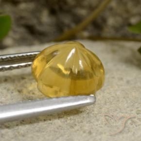 9,17 ctw natürlicher Honiggelb Citrin, Blumen-Schliff, Transparent