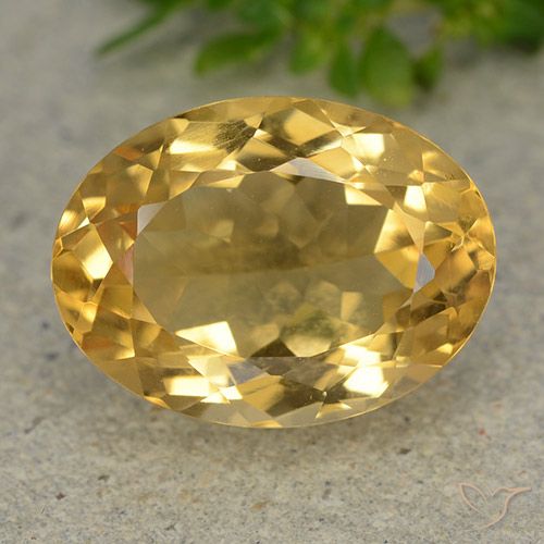 6.19ct Natürlicher Mittelgold Citrin, Oval, VVS