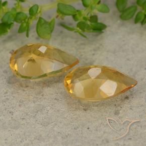 2.14 ct natürliche Tiefes Goldorange Citrin-Edelsteine, Birnenform, VVS-VS