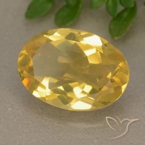 9,17 ctw natürlicher Golden Citrin, Oval, VVS-VS