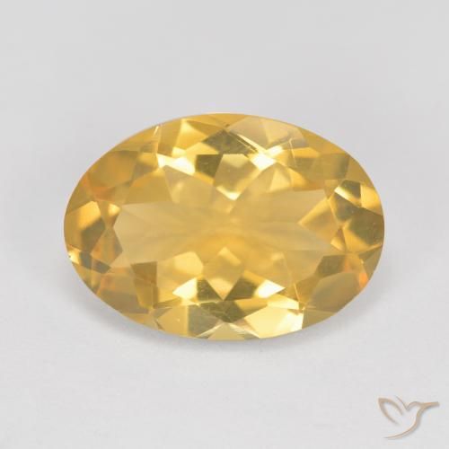 4.75ct Natürlicher Mittelgold Citrin, Oval, VVS-VS