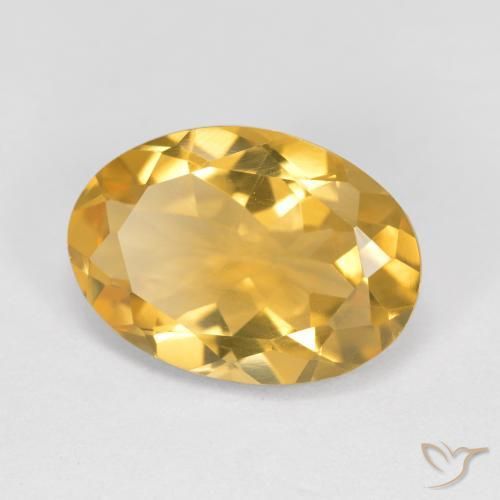 9,17 ctw natürlicher Mittelgold Citrin, Oval, VVS-VS