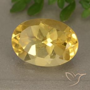 9,17 ctw natürlicher gold-orange Citrin, Oval, VVS-VS