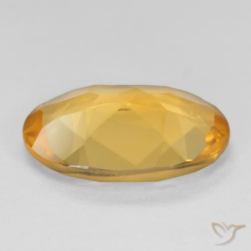 9,17 ctw natürlicher Mittel-Helles Orange-Gold Citrin, Oval, VVS-VS