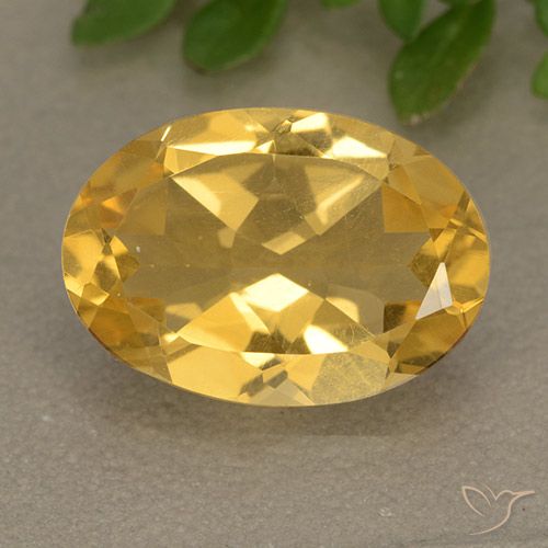 4.50ct Natürlicher Mittelgold Citrin, Oval, VVS-VS