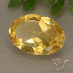9,17 ctw natürlicher Mittelgold Citrin, Oval, VVS-VS