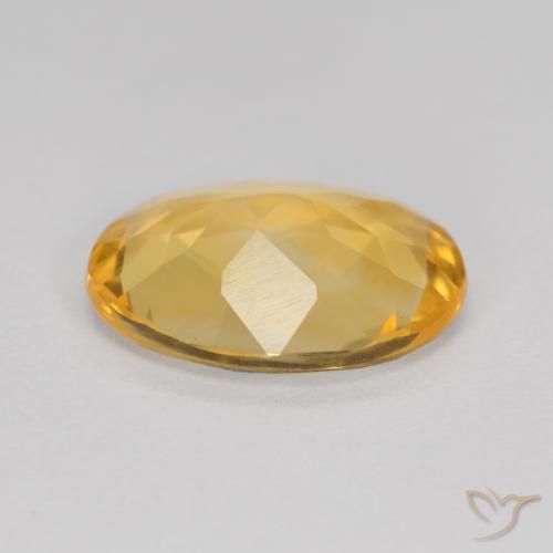 9,17 ctw natürlicher Tiefes Goldorange Citrin, Oval, VVS-VS