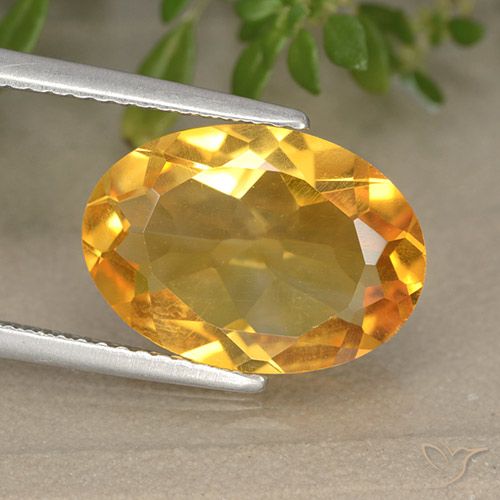 4.68ct Natürlicher Dunkelorange-Gold Citrin, Oval, VVS-VS