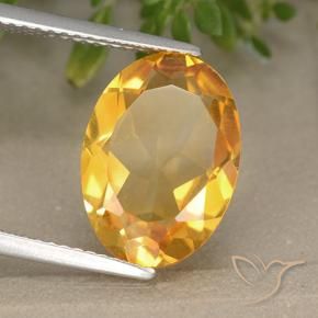 9,17 ctw natürlicher Dunkelorange-Gold Citrin, Oval, VVS-VS