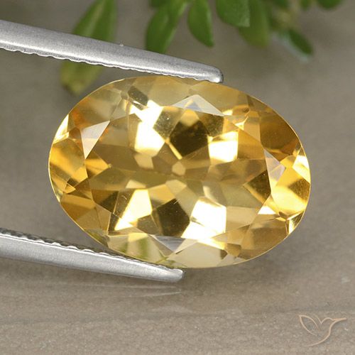 4.78ct Natürlicher Mittelhelles Gold Citrin, Oval, VVS-VS