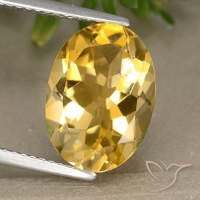 9,17 ctw natürlicher Mittelhelles Gold Citrin, Oval, VVS-VS
