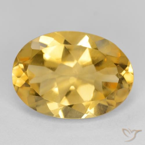 5.18ct Natürlicher Mittelgold Citrin, Oval, VVS-VS