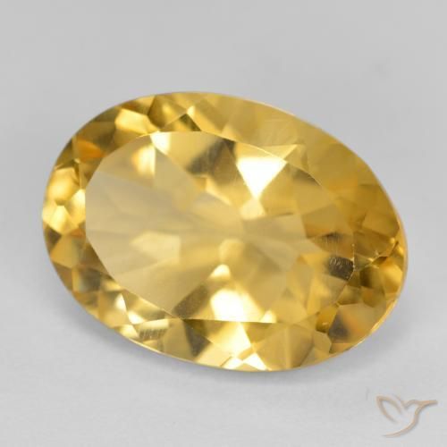 9,17 ctw natürlicher Mittelgold Citrin, Oval, VVS-VS
