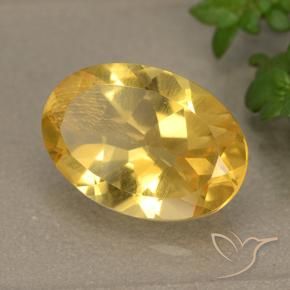 9,17 ctw natürlicher Golden Citrin, Oval, VVS-VS