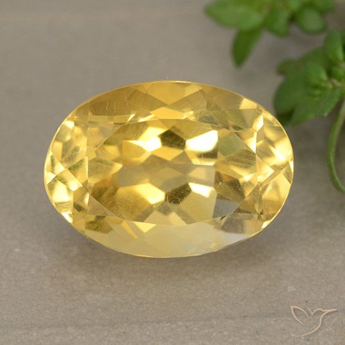 5.70ct Natürlicher Golden Citrin, Oval, VVS-VS