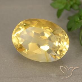 9,17 ctw natürlicher Golden Citrin, Oval, VVS-VS