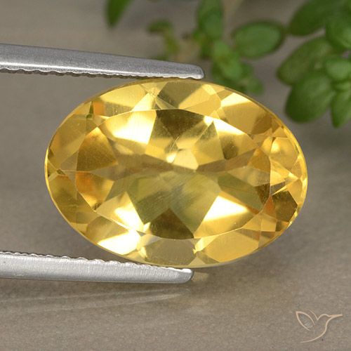 5.35ct Natürlicher Golden Citrin, Oval, VVS-VS