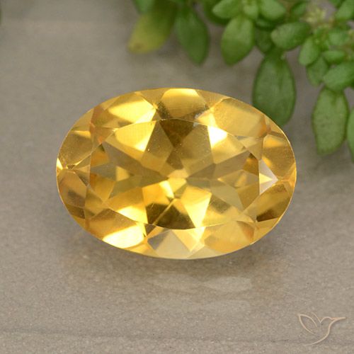 5.11ct Natürlicher Helles Gold Citrin, Oval, VVS-VS
