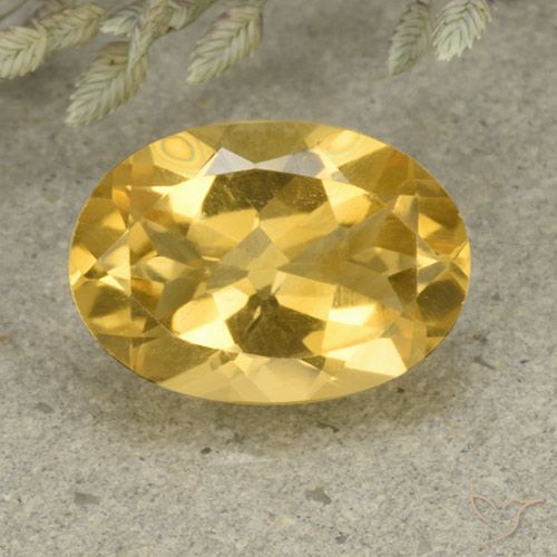 5.14ct Natürlicher gold-orange Citrin, Oval, VVS-VS