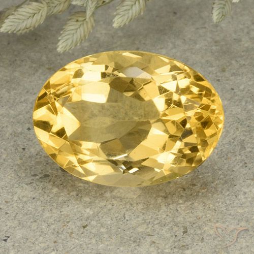6.11ct Natürlicher gold-orange Citrin, Oval, VVS-VS